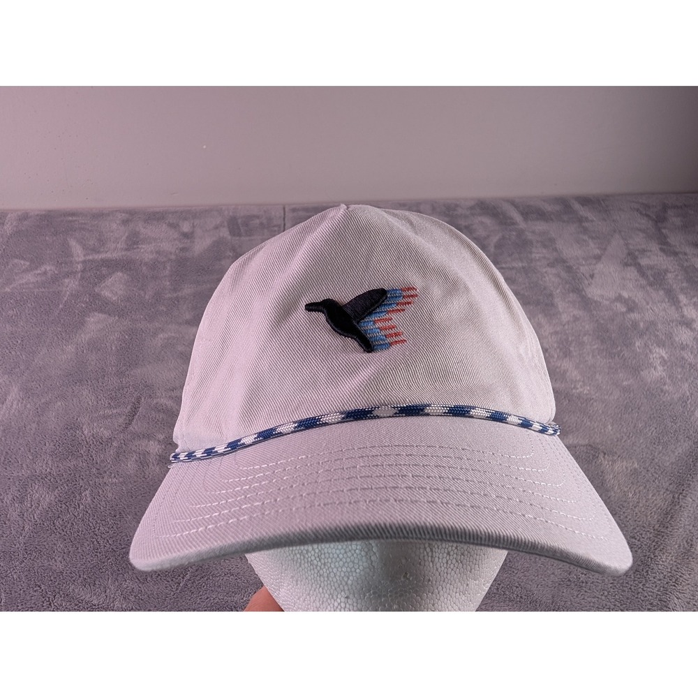 Birddogs White Rope Hat Snapback Cotton Twill Embroidered Bird Logo Cap